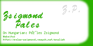 zsigmond pales business card